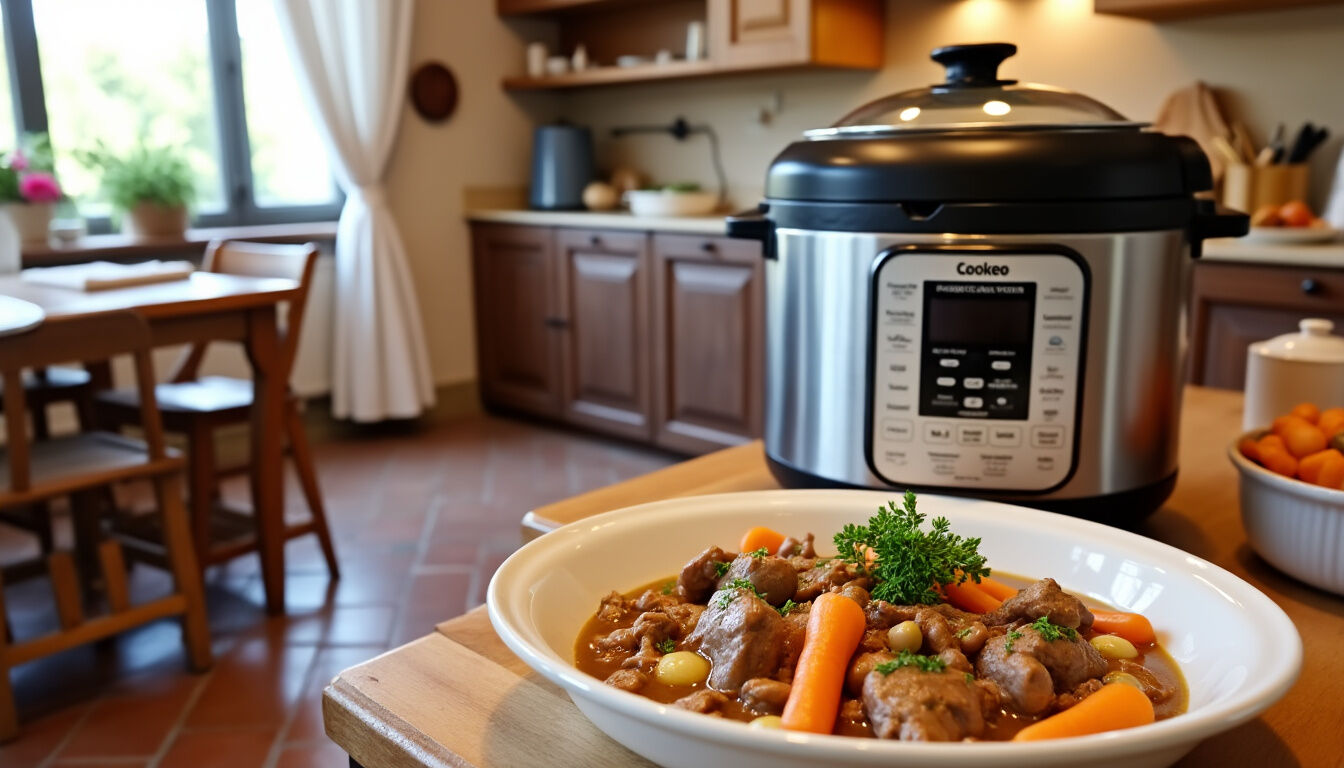 Découvrez notre recette facile de blanquette de veau au Cookeo, parfaite pour un repas convivial en famille ou entre amis. Un plat traditionnel, savoureux et prêt en un rien de temps !