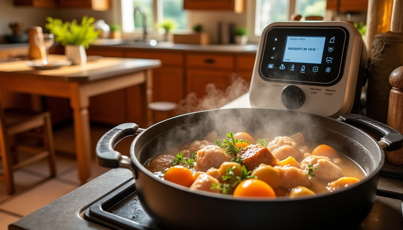 Découvrez notre recette de blanquette de veau Cookeo : un plat traditionnel facile et rapide à préparer pour partager un repas convivial et savoureux en famille ou entre amis.