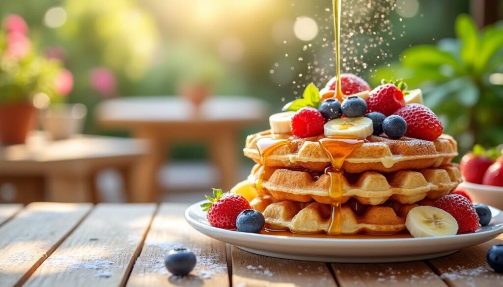 Découvrez notre recette facile et délicieuse de gaufres sans gluten, parfaite pour un petit-déjeuner gourmand et sain. Facile à préparer, idéale pour toute la famille.