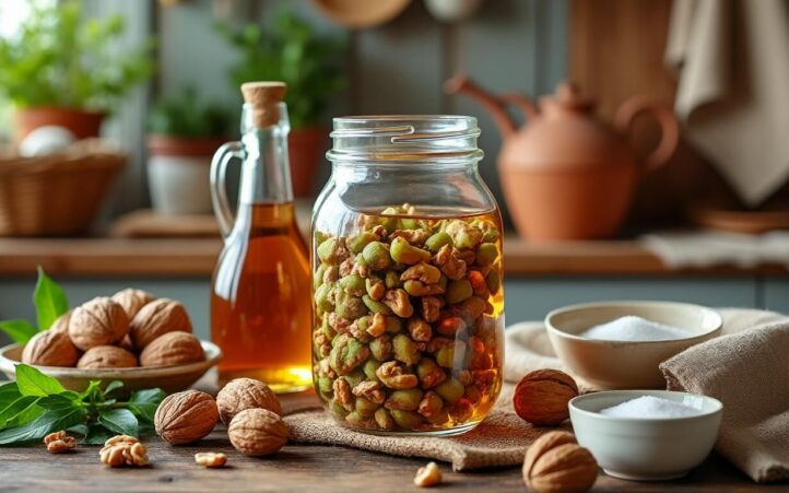 Découvrez notre recette maison facile pour préparer un vin de noix artisanal, une boisson traditionnelle savoureuse à réaliser chez vous.