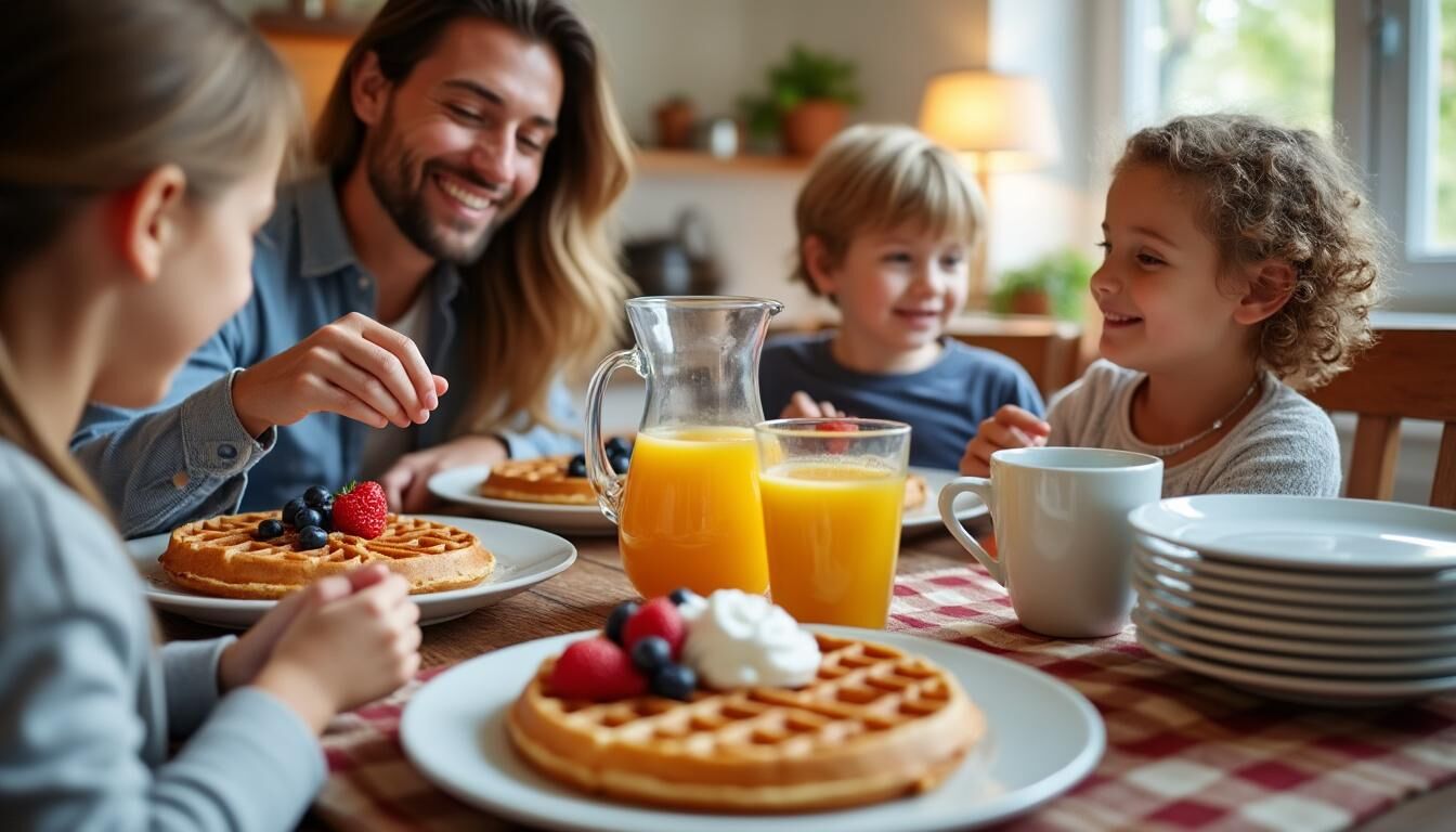 Découvrez une recette simple et délicieuse de gaufres sans gluten, parfaite pour un petit-déjeuner gourmand et adapté aux intolérants.