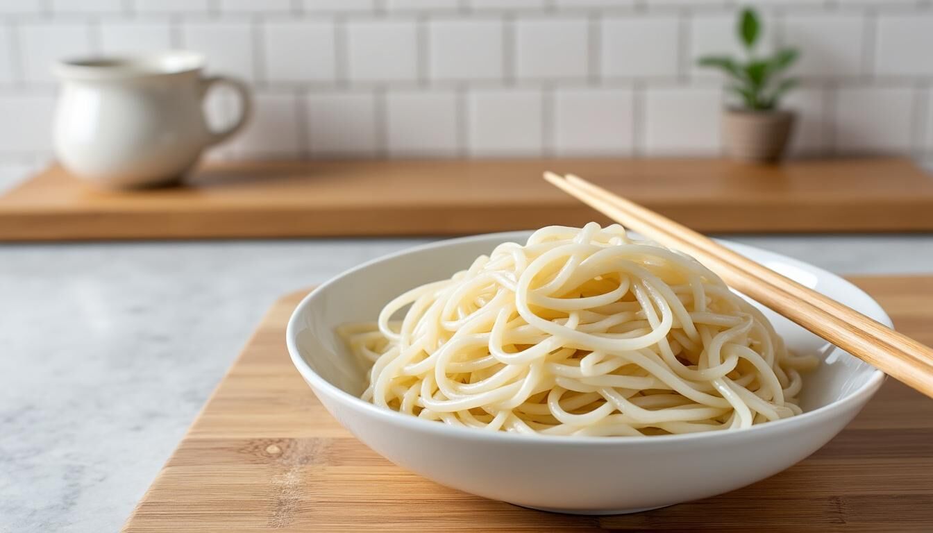 Découvrez une recette saine et savoureuse de nouilles de konjac sautées aux légumes, parfaite pour un repas léger et gourmand.