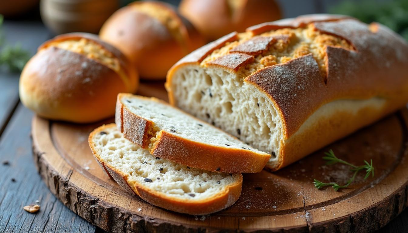 découvrez notre recette facile de pain sans gluten pour obtenir un pain moelleux, sain et délicieux. parfait pour une alimentation équilibrée et gourmande.