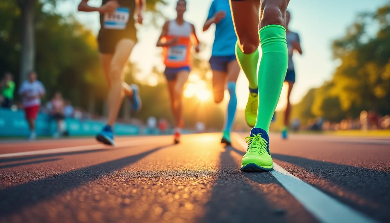 découvrez comment les chaussettes de compression améliorent la performance et la récupération des coureurs, en favorisant la circulation sanguine et réduisant la fatigue.